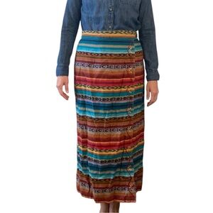 Sun River Clothing Co. Womens Vintage Southwestern Long Wrap Skirt Size Medium